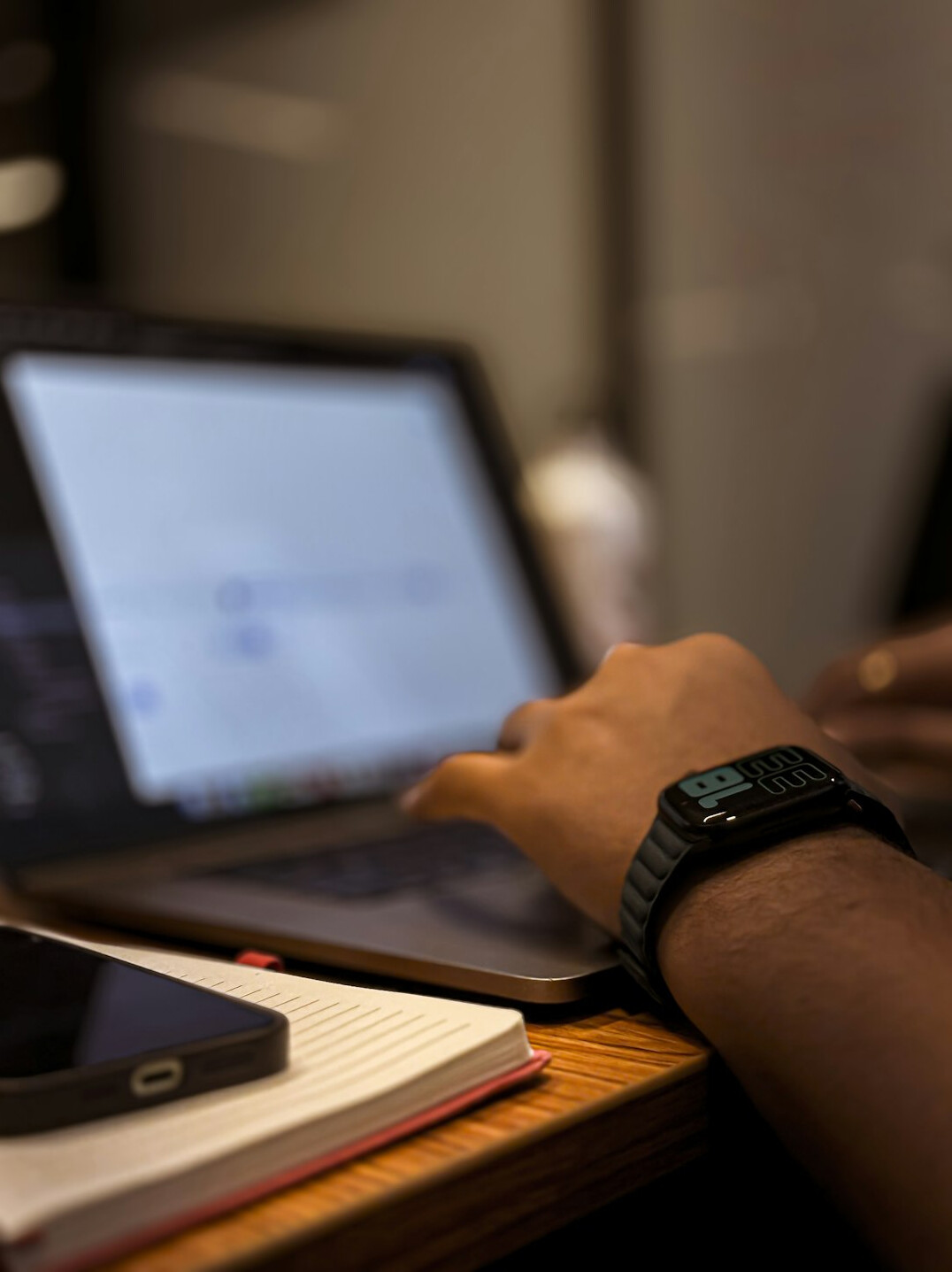 person using laptop for finance